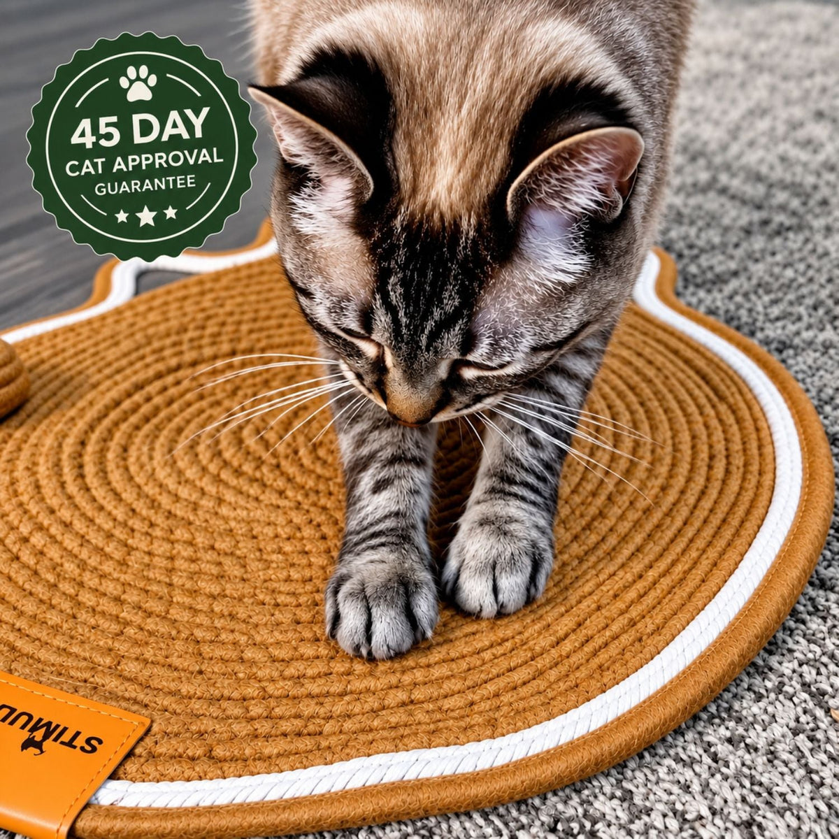 Cat-Shaped Scratching Mat