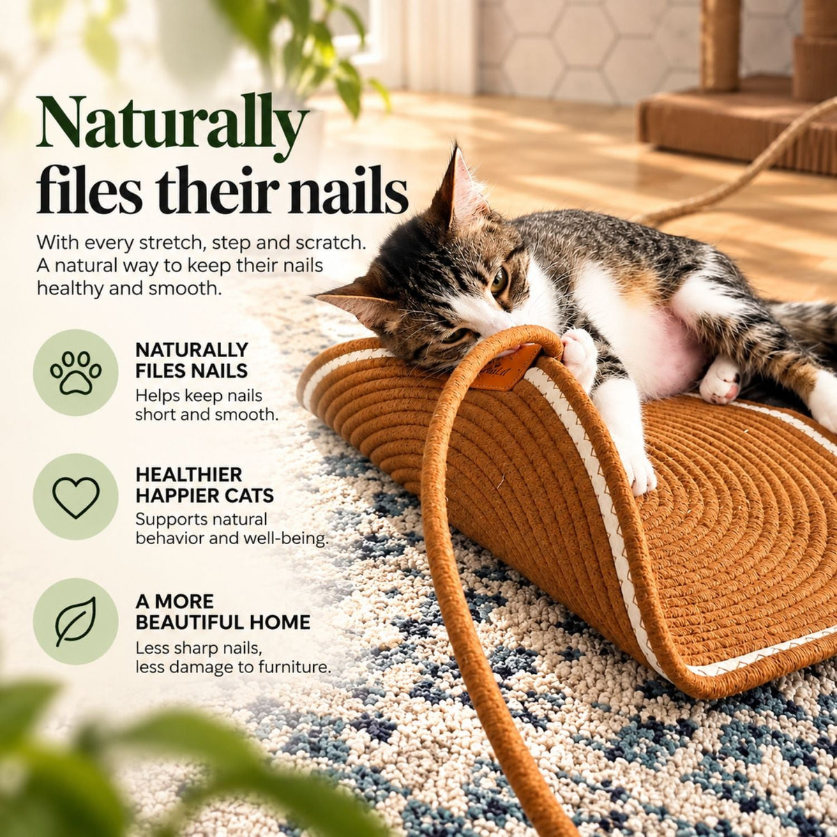 Cat-Shaped Scratching Mat