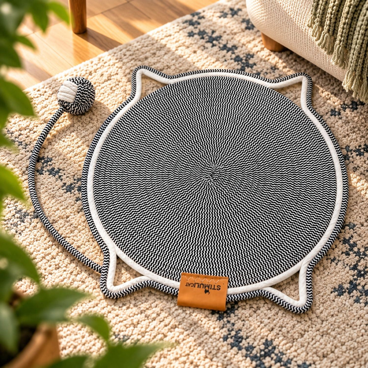 Cat-Shaped Scratching Mat