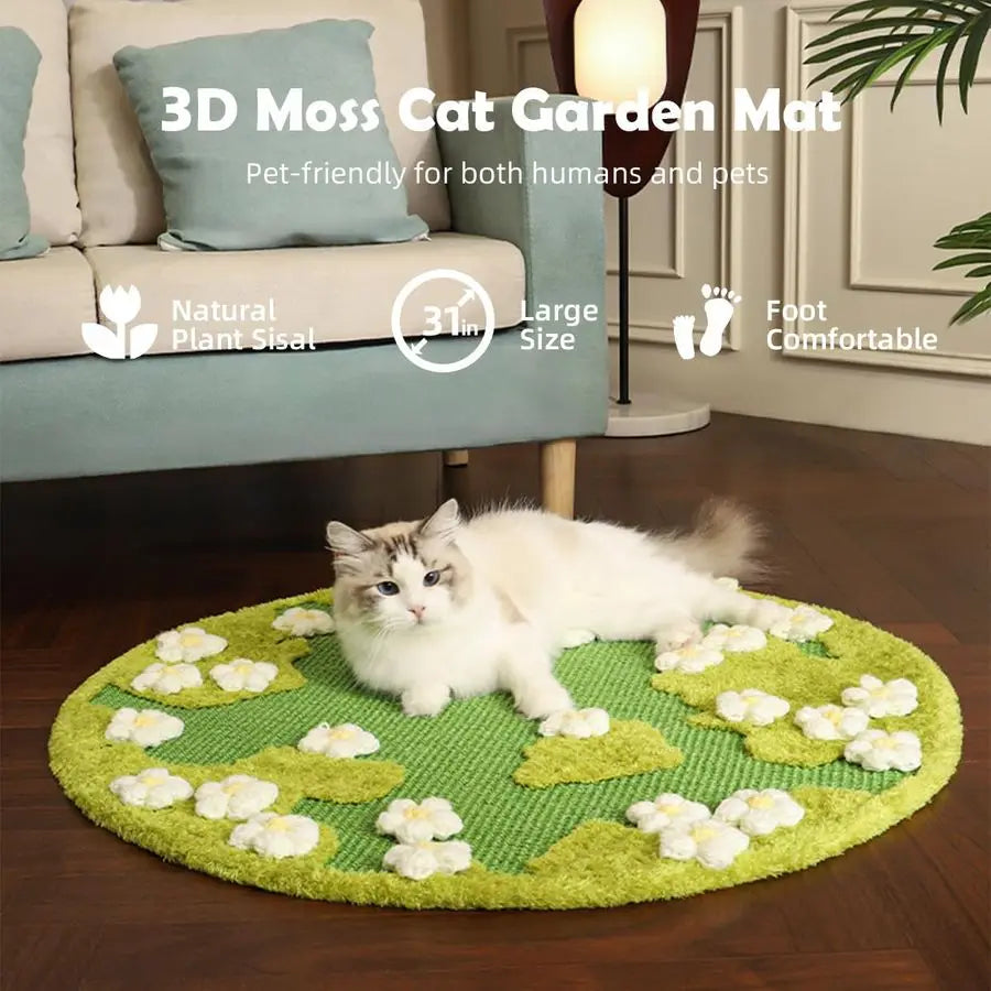 2-in-1 Large Sisal Cat Scratcher Rug