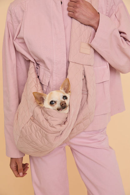 Quilted Pet Sling Carrier Bag