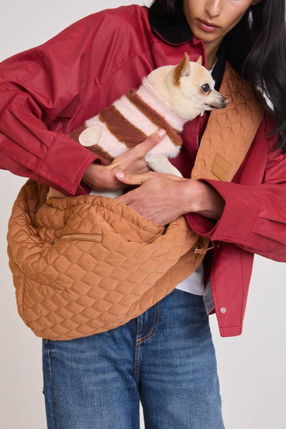 Quilted Pet Sling Carrier Bag