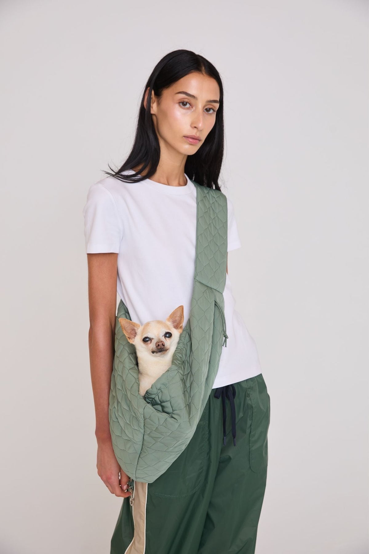 Quilted Pet Sling Carrier Bag