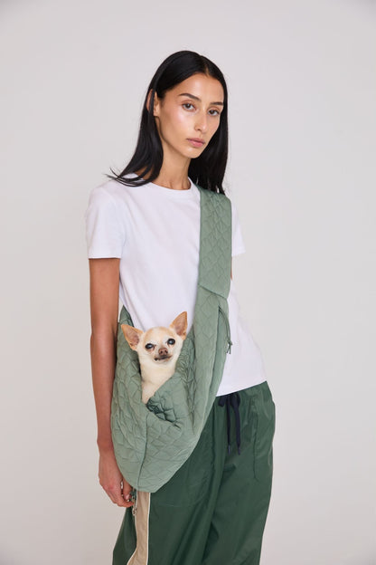 Quilted Pet Sling Carrier Bag
