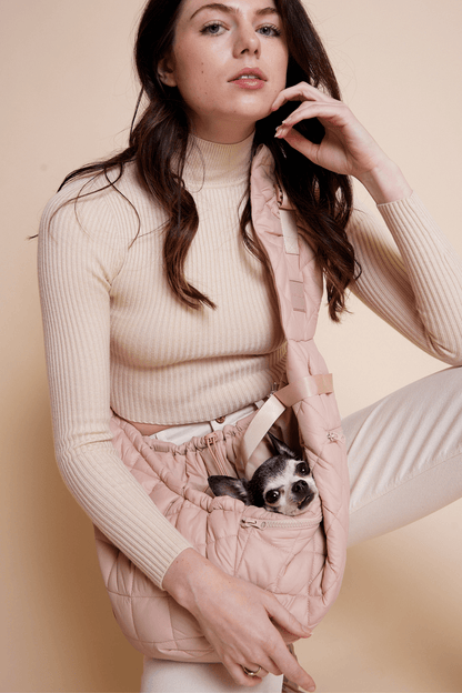 Quilted Pet Sling Carrier Bag