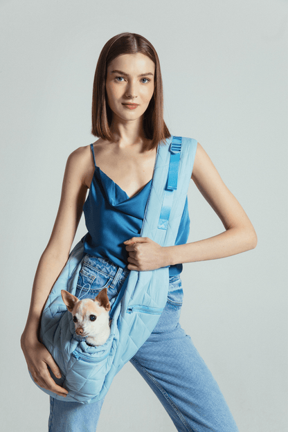 Quilted Pet Sling Carrier Bag