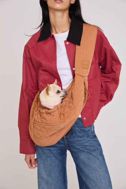 Quilted Pet Sling Carrier Bag
