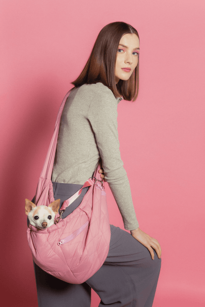 Quilted Pet Sling Carrier Bag