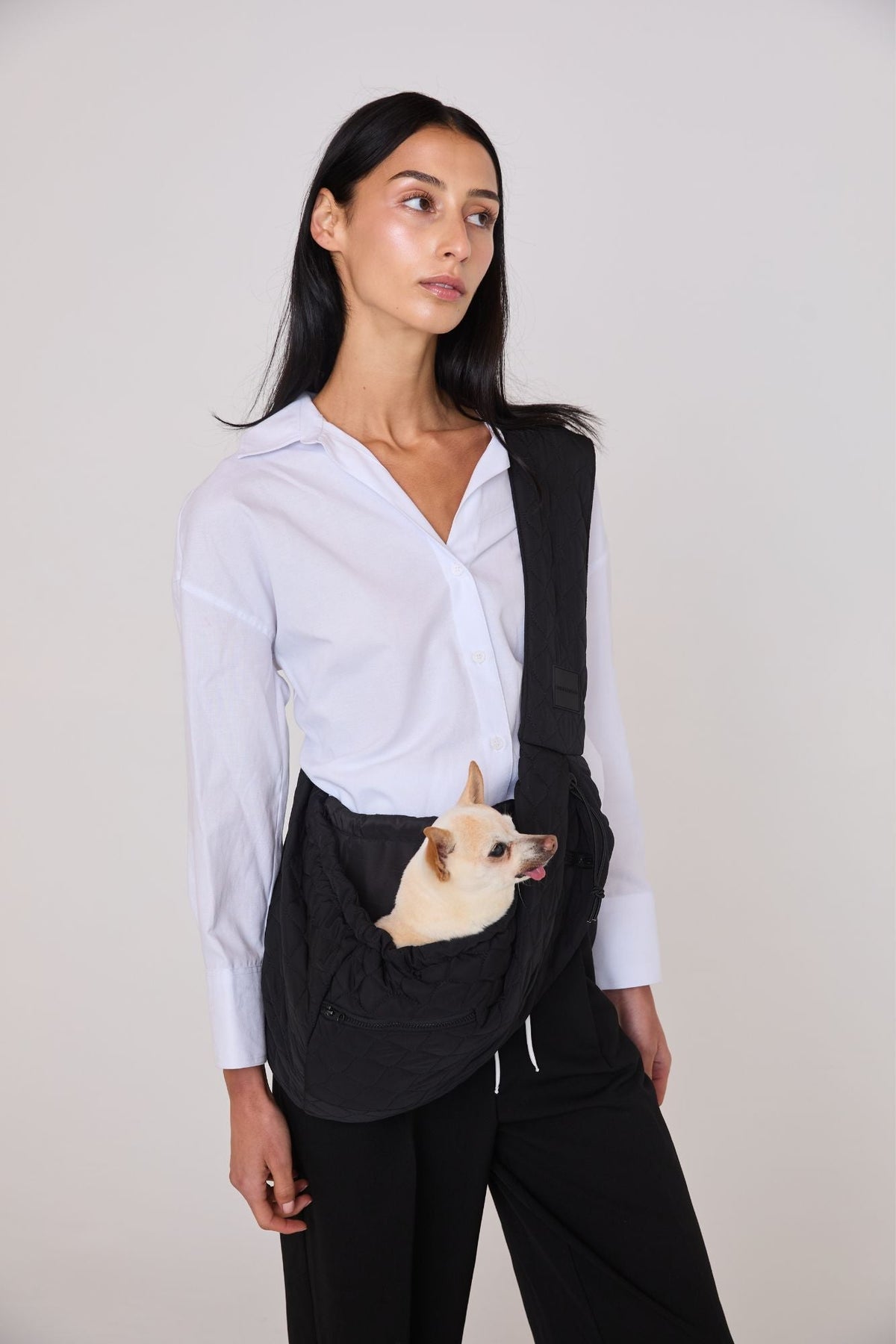 Quilted Pet Sling Carrier Bag